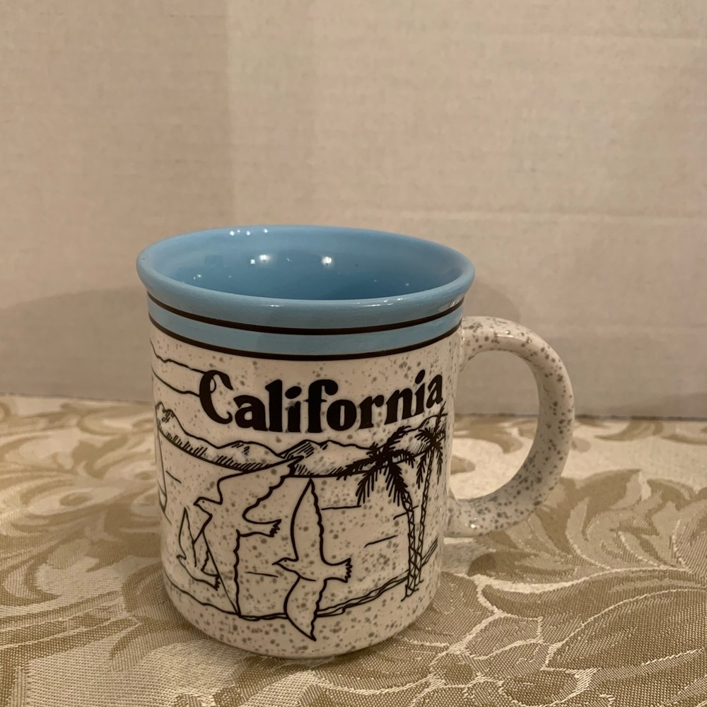 Vintage California Stoneware Speckled Coffee Mug